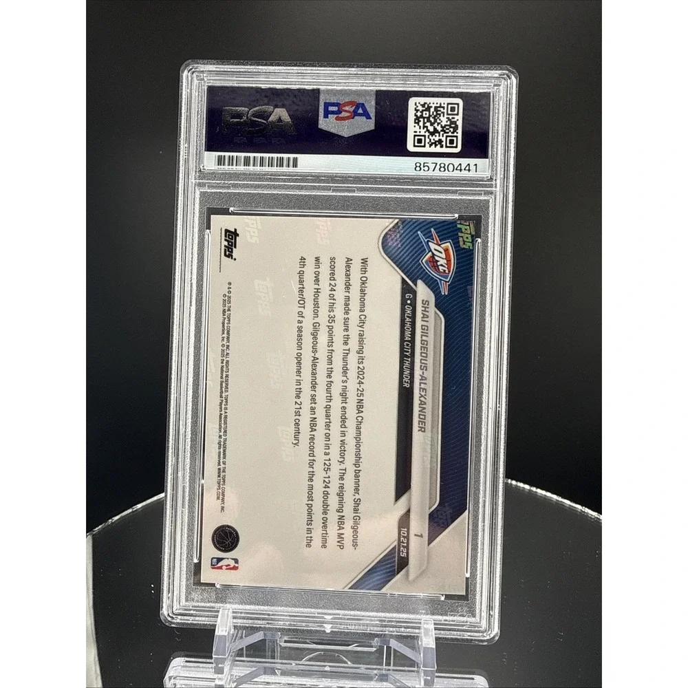 2025 Shai Gilgeous-Alexander Topped Now PSA Authentic‎ Autographed